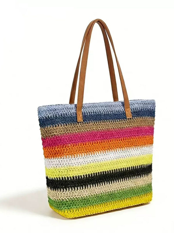 Bolso Playero de Rafia  Multicolor para Mujer | MIGMA Chile