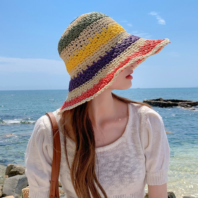 Bucket Hat de Rafia  Multicolor Unisex | MIGMA Chile