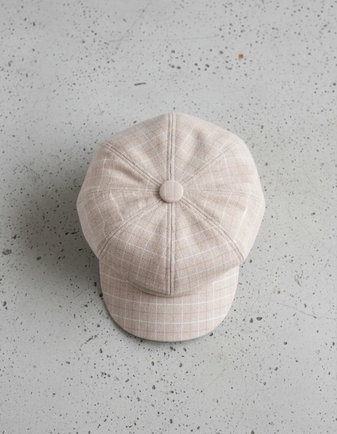 Sombrero Boina Visera 6 Paneles Lineas