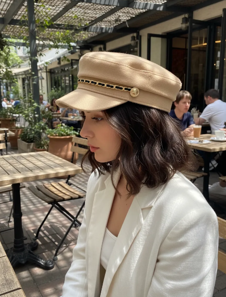 Sombrero Boina Militar Paño Con Cadena