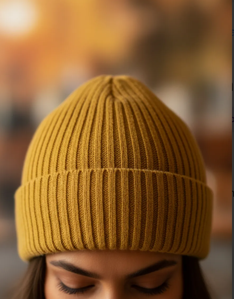 Gorro Beanie de Lana Tipo Angora con Vuelta | MIGMA Chile