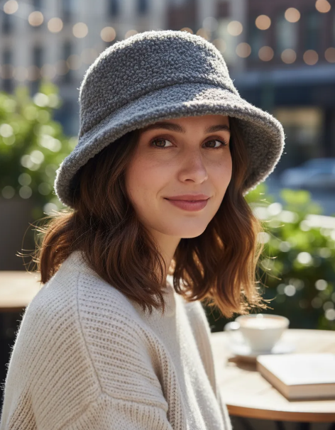 Bucket Hat Teddy Peludo