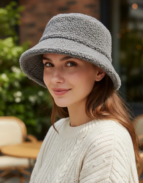 Bucket Hat Teddy Peludo