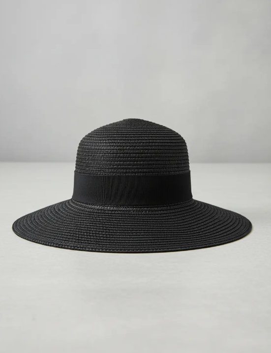 Sombrero De Playa Mujer Rafia Con Lazo