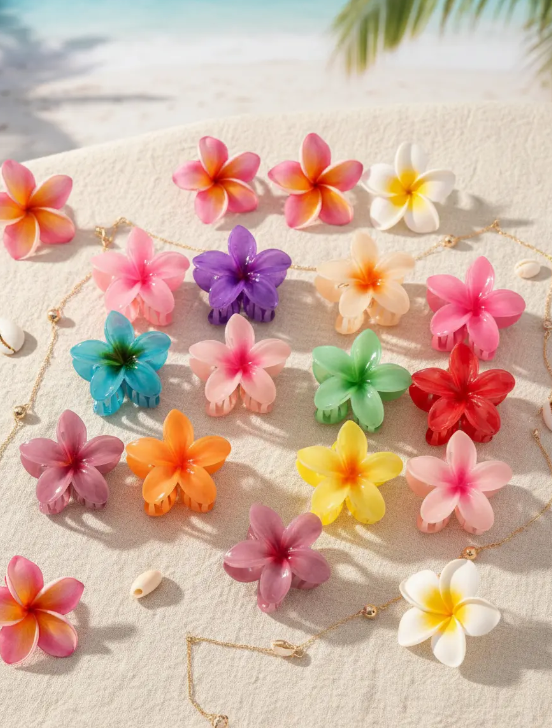 Hair Clip Flor Hawaiana 5 cm | Pinza para el Cabello | MIGMA