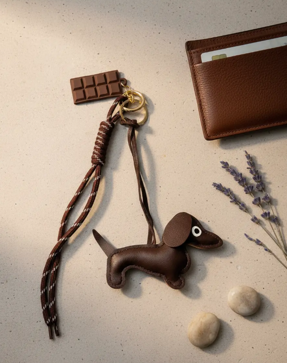 Llavero Charm Para Bolso Perro Salchicha