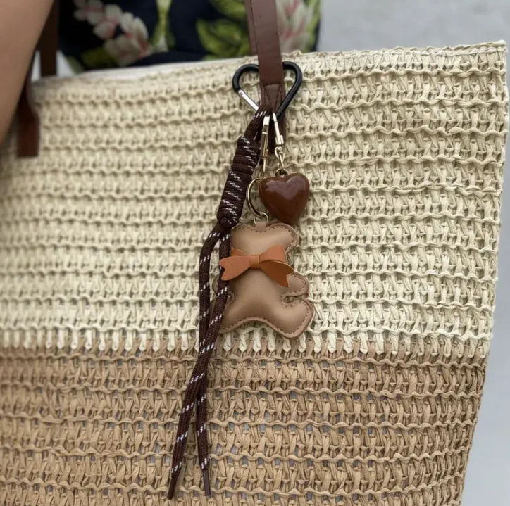 Llavero Charm Para Bolso Corazón Osito