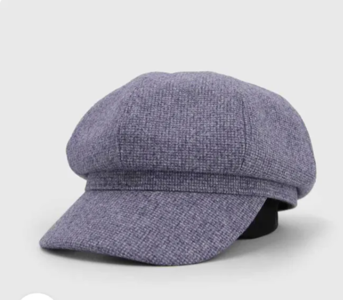 Sombrero Boina 6 Paneles Cuadrillé Mujer