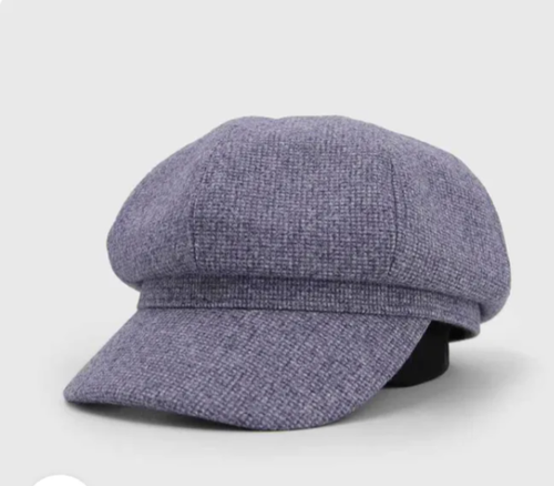 BOINA  MARINERA CON VISERA DE LANA CUADRILLÉ
