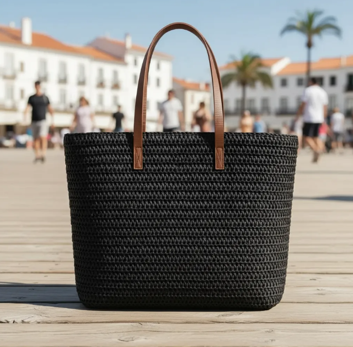 BOLSO PLAYERO DE RAFIA