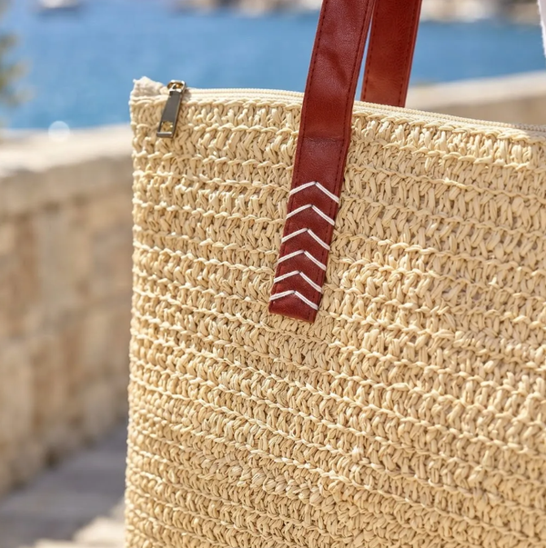 Bolso Playero de Rafia para Mujer | MIGMA Chile