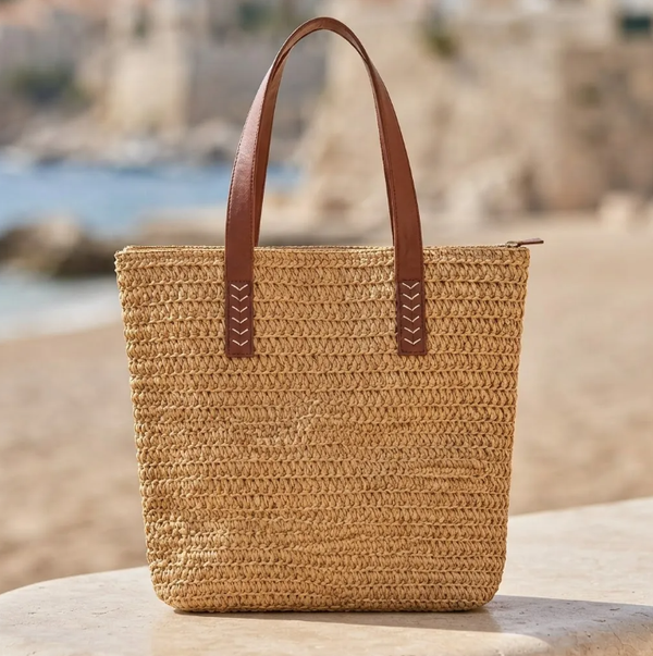 Bolso Playero de Rafia para Mujer | MIGMA Chile