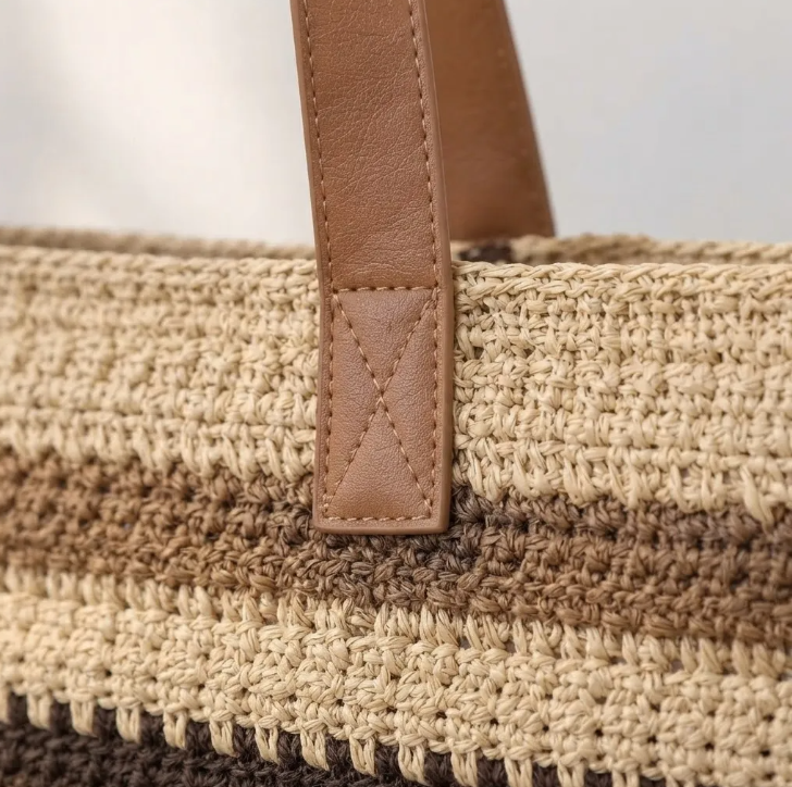 Bolso Playero de Rafia  Multicolor para Mujer | MIGMA Chile