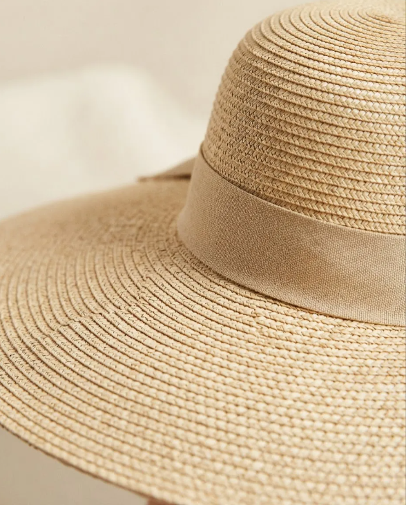 Sombrero de Playa de Rafia Ala Ancha | Mujer | MIGMA