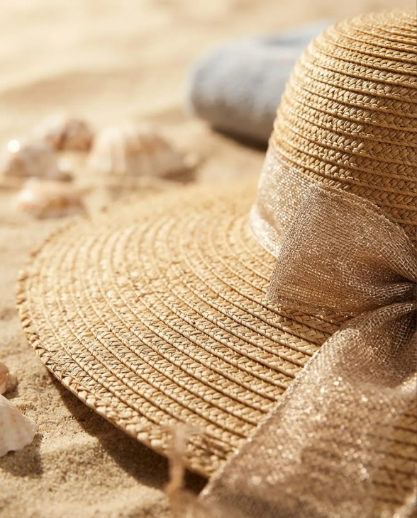 Sombrero de Playa de Rafia Ala Ancha | Mujer | MIGMA