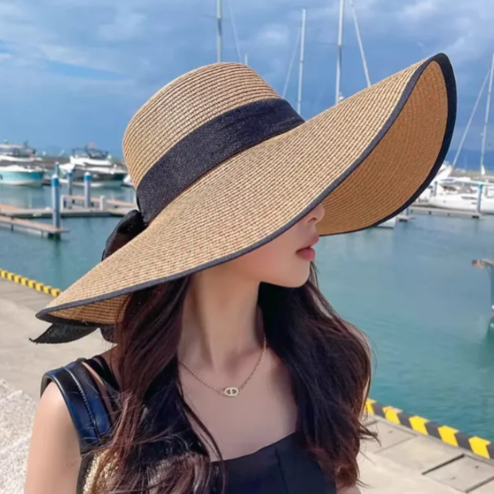 Sombrero de Playa de Rafia Ala Ancha | Mujer | MIGMA
