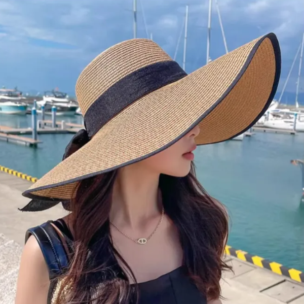 Sombrero de Playa de Rafia Ala Ancha | Mujer | MIGMA