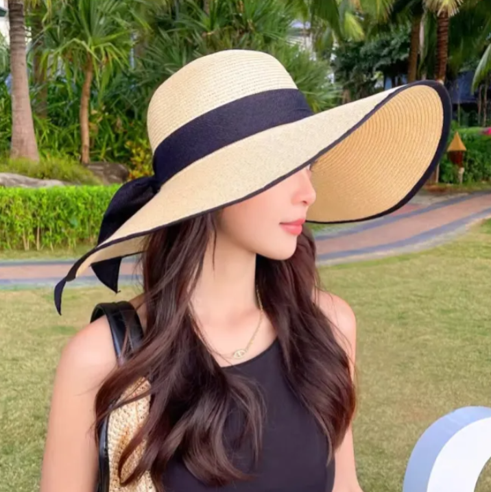 Sombrero de Playa de Rafia Ala Ancha | Mujer | MIGMA