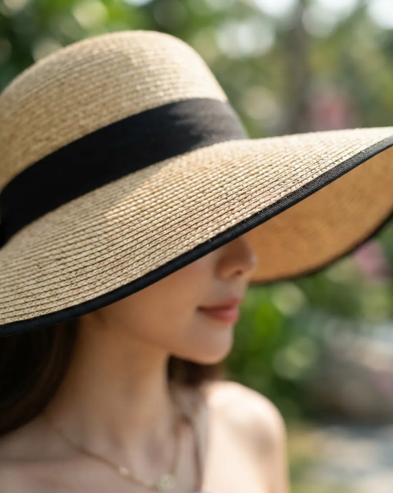 Sombrero de Playa de Rafia Ala Ancha | Mujer | MIGMA