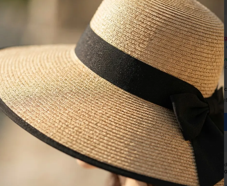 Sombrero de Playa de Rafia Ala Ancha | Mujer | MIGMA