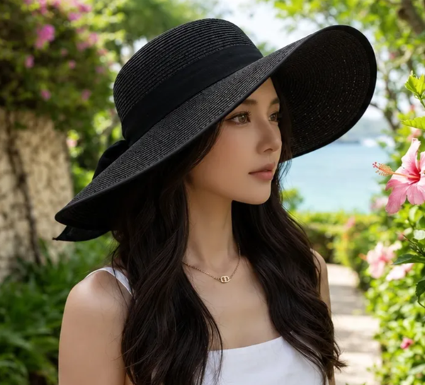 Sombrero de Playa de Rafia Ala Ancha | Mujer | MIGMA