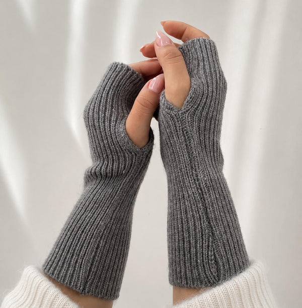 Mitones Punto Canalé de Lana | Mitones Unisex Invierno | MIGMA